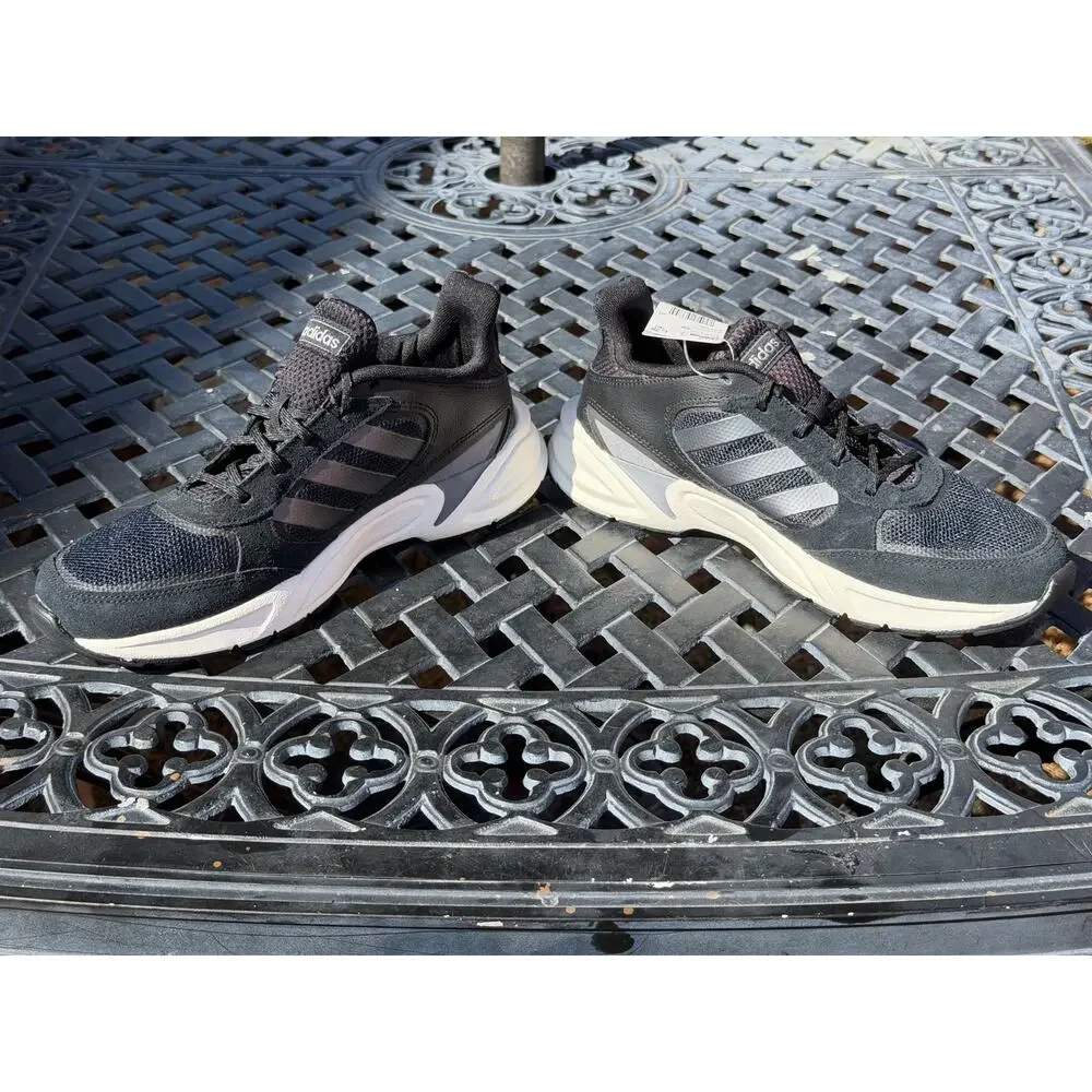 Adidas 90s Valasion Womens Size 8.5 Black White Athletic Running Shoes EE9906